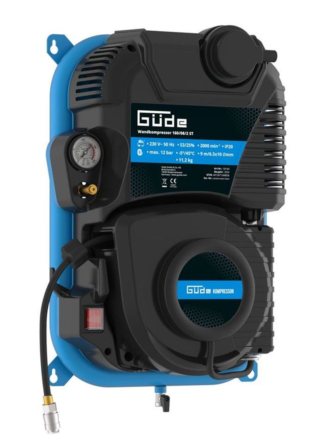 GÜDE Nástenný kompresor GWK 160/08/2 ST 50160